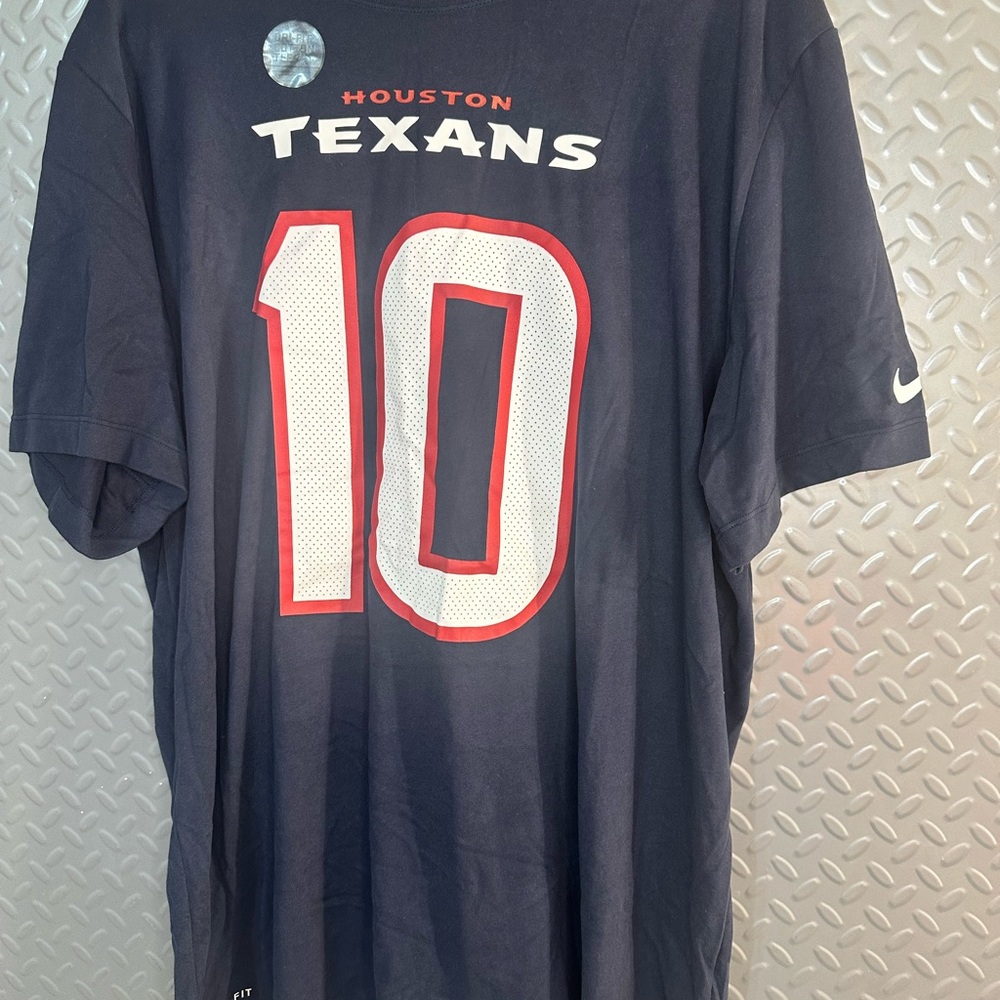 Nike Dri-FIT Navy and Red Tee